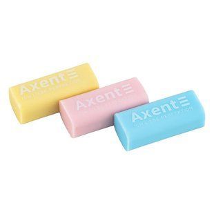 Набір гумок Pastelini в пластиковому боксі 3 штуки Axent 1198-A, 68966 9244 фото