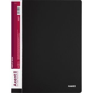 Папка пластикова А4 60 файлів чорна Axent 1060-01-A, 02437 2513 фото