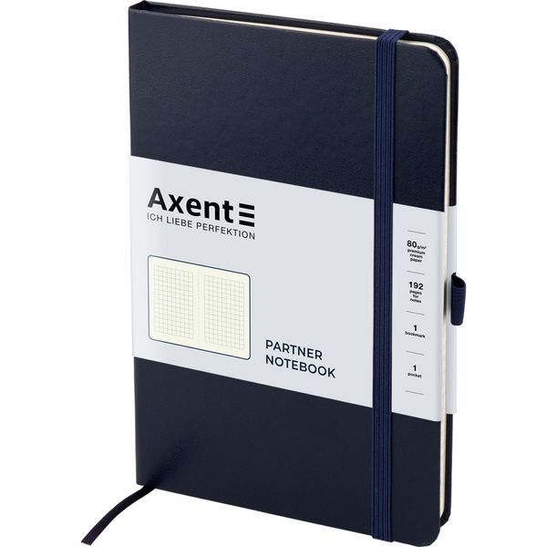 Книга записна 125х195 мм 96 аркушів клітинка синя Partner Axent 8201-02-A, 21503 6832 фото