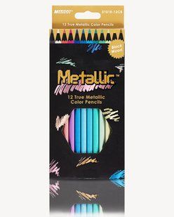 Карандаши цветные с металлическим блеском Marco Metallic 12 цветов 5101B-12CB, 903937 7526 фото