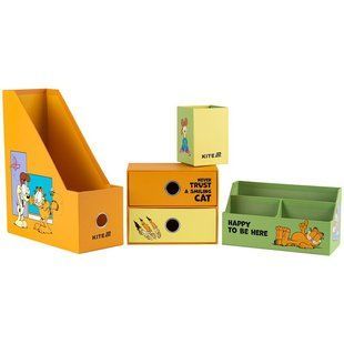 Органайзер настольный 4 предмета картон Kite Garfield GF25-357, 71289 8749 фото