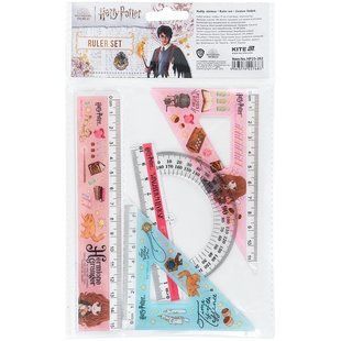Набір лінійка 15 см 2 косинця транспортир Kite Harry Potter HP25-282, 71100 8827 фото