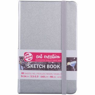 Блокнот для графіки Talens Art Creation А6 140 г/м 80 аркушів Shiny Silver Royal Talens, 9314041 8310 фото