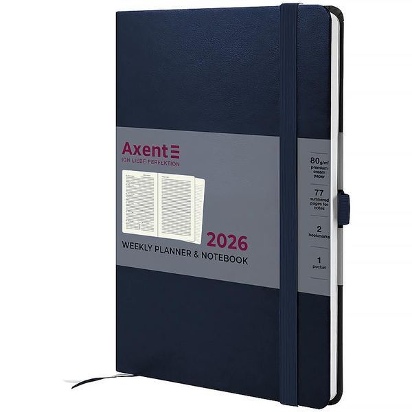 Еженедельник датирован 2026 год Axent Prime Strong 145х210 мм синий 8507-26-02-A, 72713 8925 фото