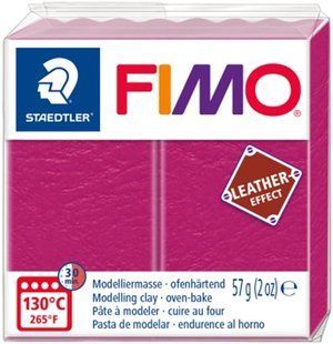 Полимерная глина Fimo Leather-effect розовая 57 грамм Staedtler, 8010229 6191 фото