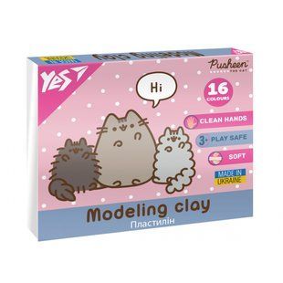 Пластилін 16 кольорів 320 грам Pusheen YES, 540694 7738 фото