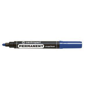 Маркер перманентный Centropen 8566 синий круглый, 01848 4225 фото