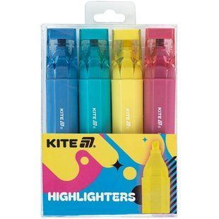 Набор маркеров текстовых клиновидных 4 цвета Highlighter Creative Trendy Colors K24-11 Kite, 69692 7688 фото