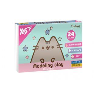 Пластилін 24 кольори 480 грам YES Pusheen, 540685 7740 фото