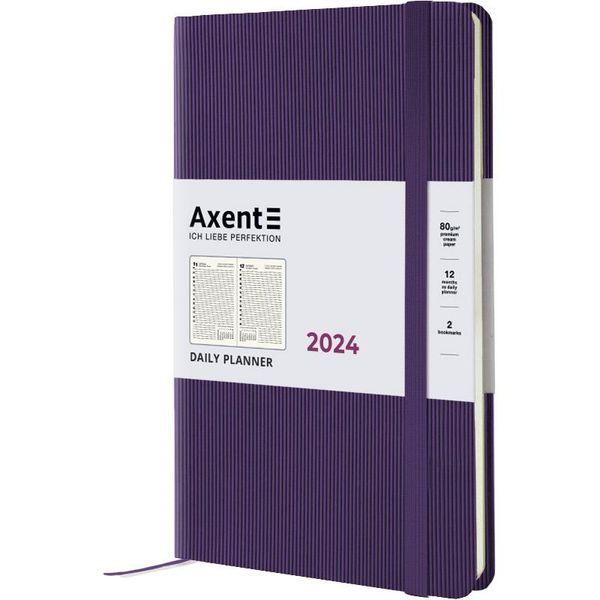 Ежедневник датированный 2024 год Axent Partner Lines 145х210 мм пурпурный 8815-24-17-A, 65686 2444 фото