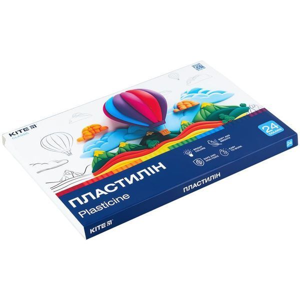 Пластилін 24 кольори 480 грам Kite Classic K-089, 67731 6625 фото