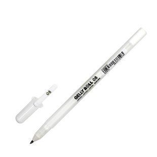 Ручка гелевая белая Sakura Medium 0,4 мм Gelly Roll Basic 08 XPGB#50, 378193 2682 фото