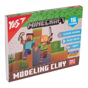 Пластилін 16 кольорів 320 грам Minecraft YES, 540674 7389 фото