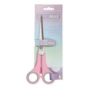 Ножиці офісні Pastel 170 мм гумові вставки в кільцях Buromax BM.4504-10, 900456 9262 фото