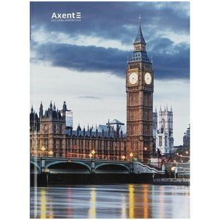 Книга записна А4 203х273 мм 96 аркушів клітинка тверда обкладинка London Axent 8425-5-А, 74016 9431 фото