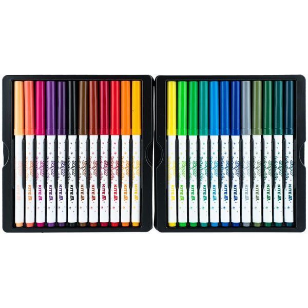 Фломастери 24 кольори Kite Creative Superwashable K-1153, 68713 7698 фото
