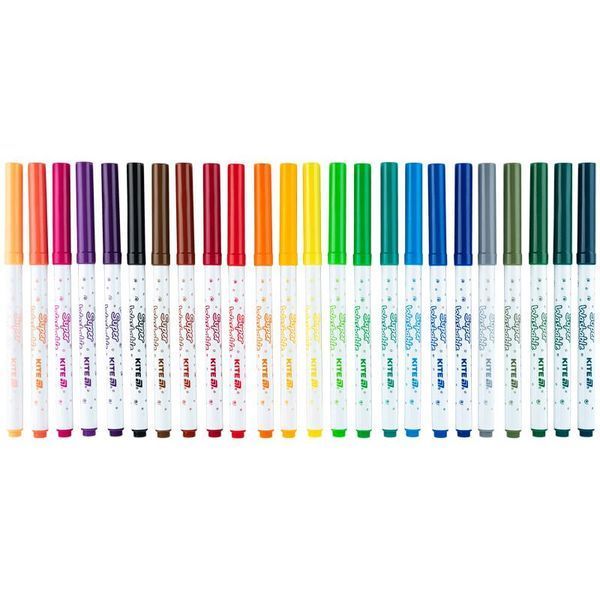 Фломастери 24 кольори Kite Creative Superwashable K-1153, 68713 7698 фото