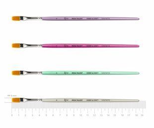 Кисть синтетика плоская № 4 для декора Hobby craft Rosa Talent, 523918 3806 фото