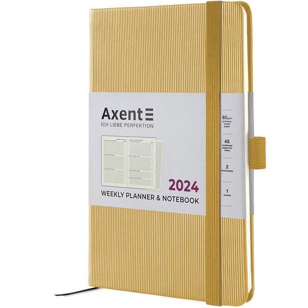 Щотижневик датований 2024 рік Axent Partner Lines 125х195 мм пісочний 8515-24-53-A, 65647 2455 фото