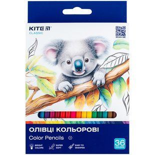Карандаши цветные 36 цветов Kite Classic K-057, 67649 7652 фото