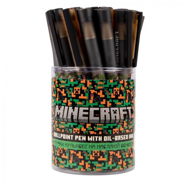 Ручка кулькова 0,7 мм синя Minecraft YES, 412148 9124 фото