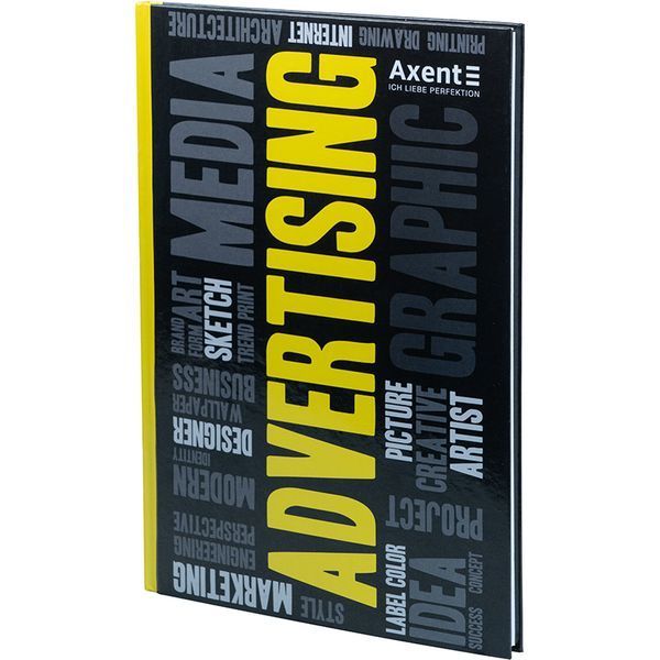 Книга записна А4 Colors 80 аркушів клітинка тверда обкладинка жовта Axent 8421-06-A, 62463 1788 фото
