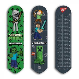 Закладка пластиковая 2D Minecraft Yes, 708337 7494 фото