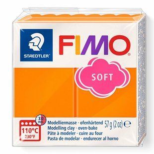 Полимерная глина Fimo Soft оранжевая 57 грамм Staedtler, 802042 360 фото