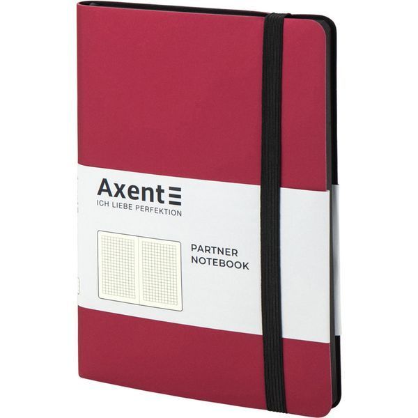 Книга записная А5 клетка 96 листов красная Partner Soft Axent 8206-05-A, 43140 7879 фото