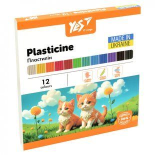 Пластилин 12 цветов 240 грамм Orange Line YES, 540689 8426 фото