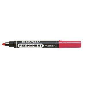 Маркер перманентный Centropen 8566 красный круглый, 01847 4143 фото