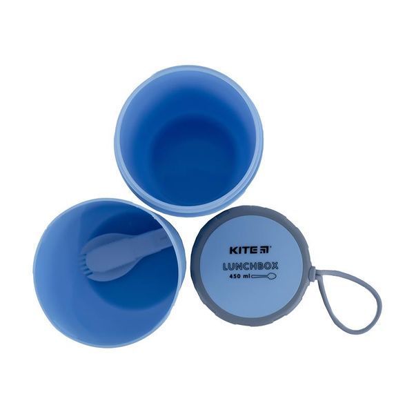Ланчбокс 450 мл круглий блакитний Kite K23-187-2, 66235 5962 фото