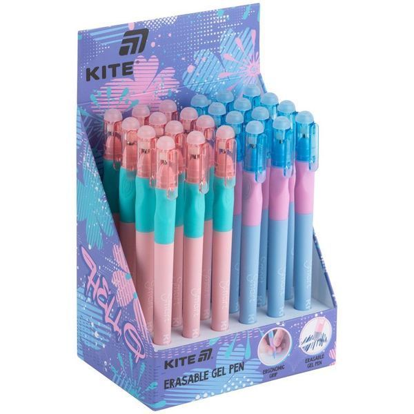 Ручка гелева пиши-стирай синя Smart Kite K26-098-3, 74865 9369 фото
