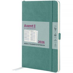 Еженедельник датирован 2026 год Axent Partner Soft Skin 125х195 мм серо-лазурный 8509-26-48-A, 72746 8918 фото