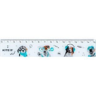 Лінійка пластикова 15 см Kite Dogs K24-090-1, 67426 6663 фото