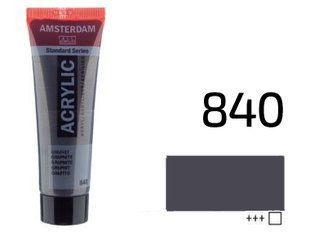 Краска акриловая Amsterdam графит (840) 20 мл Royal Talens, 17048400 4704 фото