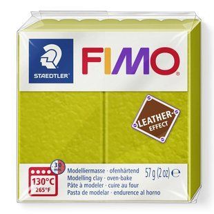 Полимерная глина Fimo Leather-effect оливковая 57 грамм Staedtler, 8010519 6709 фото