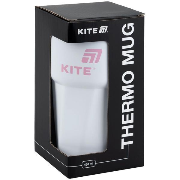Термокружка 450 мл біло-рожева Kite K25-1220-3, 70716 7709 фото