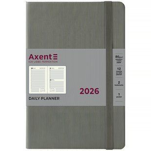 Ежедневник датированный 2026 год Axent Partner Lines 145х210 мм серый 8815-26-03-A, 72793 8899 фото