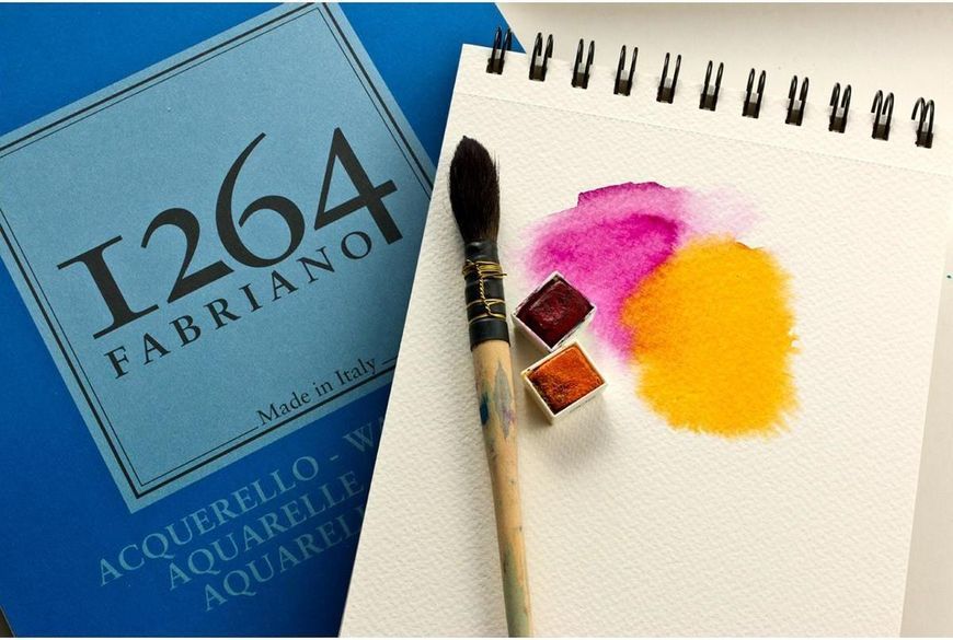 Альбом на спіралі для акварелі А3 300 г/м2 30 аркушів СР 25% бавовна 1264 Fabriano, 19100650 5206 фото