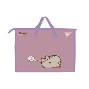 Папка портфель А3 на блискавці з ручками Pusheen Yes, 492280 7455 фото