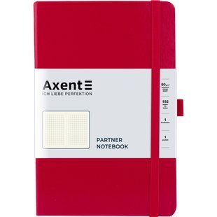 Книга записна А5 клітинка 96 аркушів червона Partner Axent 8201-03-A, 21504 5074 фото