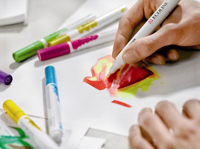 Пензель-ручка акварельна Royal Talens Ecoline Brushpen помаранчевий темний (237), 11502370 3362 фото
