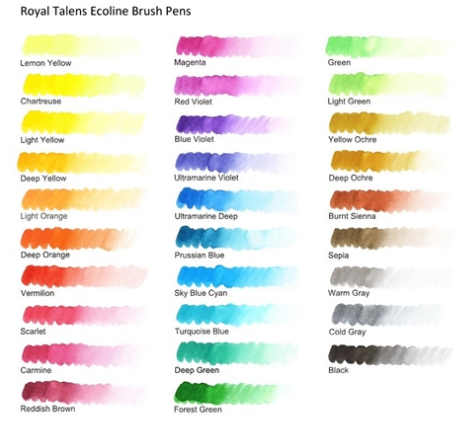Пензель-ручка акварельна Royal Talens Ecoline Brushpen помаранчевий світлий (236), 11502360 СB0020670 фото