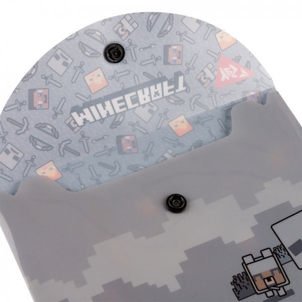 Папка конверт В7 пластиковая на кнопке Minecraft Yes, 492262 6874 фото