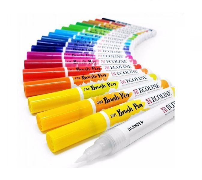 Пензель-ручка акварельна Royal Talens Ecoline Brushpen помаранчевий світлий (236), 11502360 СB0020670 фото