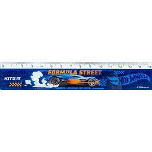 Лінійка пластикова 15 см Kite Hot Wheels HW24-090, 67424 6664 фото