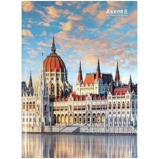 Книга записна А4 203х273 мм 96 аркушів клітинка тверда обкладинка Budapest Axent 8425-8-А, 74019 9433 фото