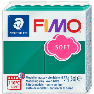 Полімерна глина Fimo Soft смарагдова зелена 57 грам Staedtler, 802056 367 фото