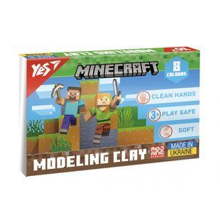 Пластилин 8 цветов 160 грамм Minecraft YES, 540656 7292 фото